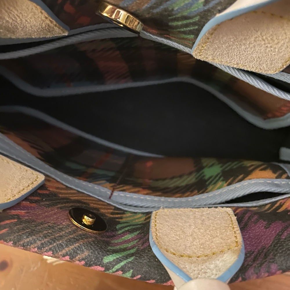Dooney & Bourke Multicolor Plaid Satchel - Picture 2 of 4